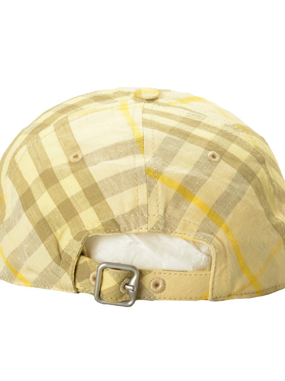 Burberry "Linen Check Baseball" Wheat IP Check Baseball Hat Size L - Picture 4 of 7